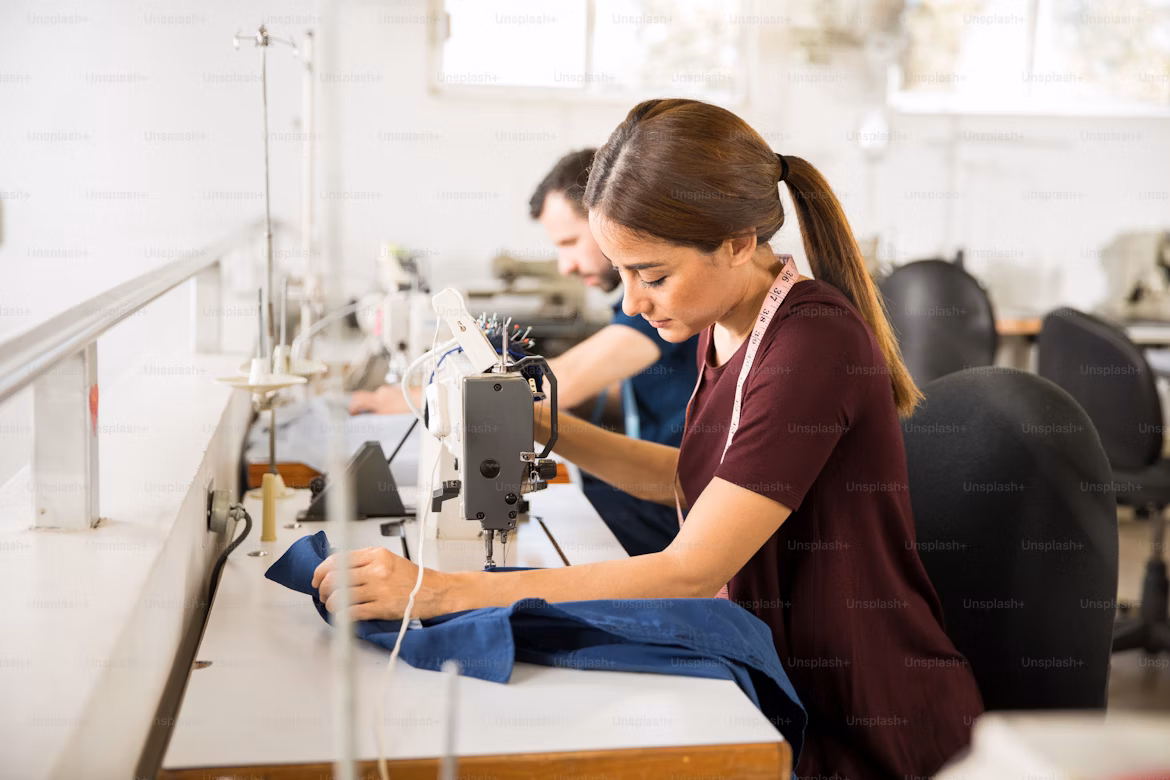 Expert tailor at work